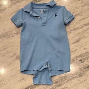 Polo by Ralph Lauren Kids Light Blue Polo Romper